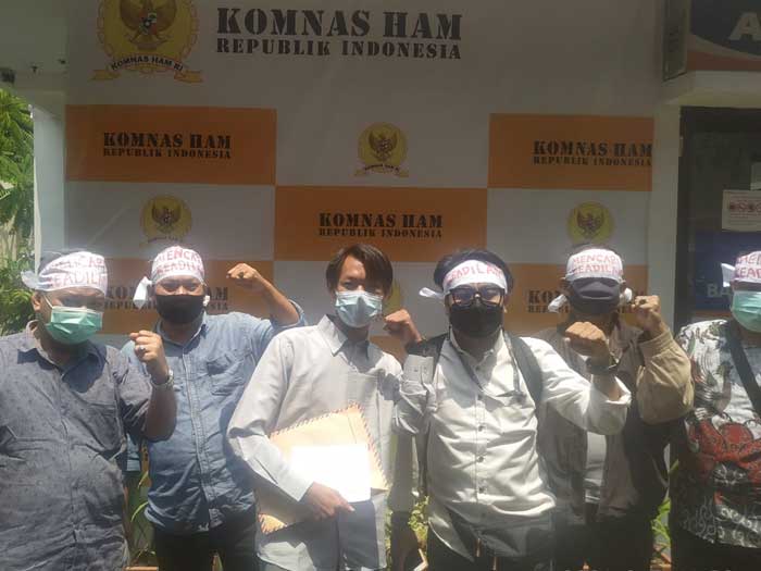 Tidak Ditanggapi Pemkab Tangerang, Puluhan Pedagang Cisoka dan Mahasiswa Lapor Ke DPR RI dan Komnas HAM