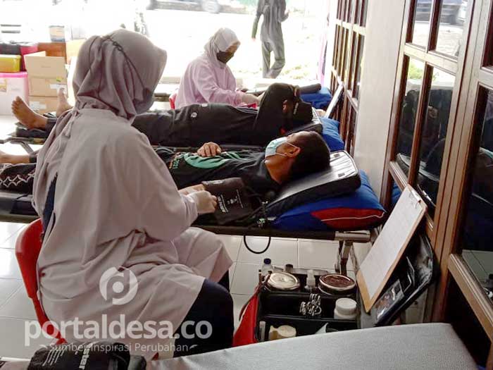 Gandeng PMI Kabupaten, MWCNU dan Polsek Cisoka Adakan Donor Darah