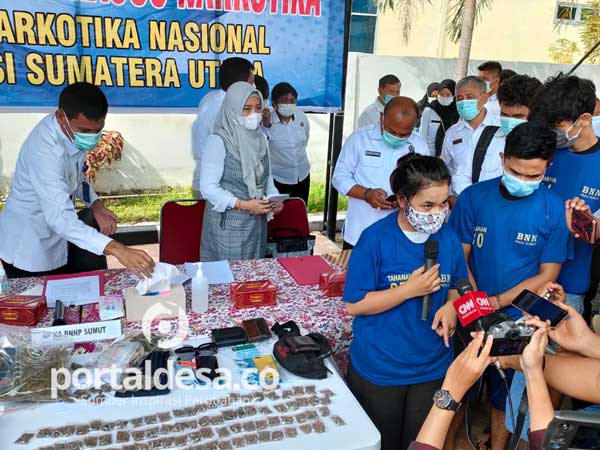 Kepala BNN Sumut Pimpin Press Release Pengungkapan Kasus Narkotika