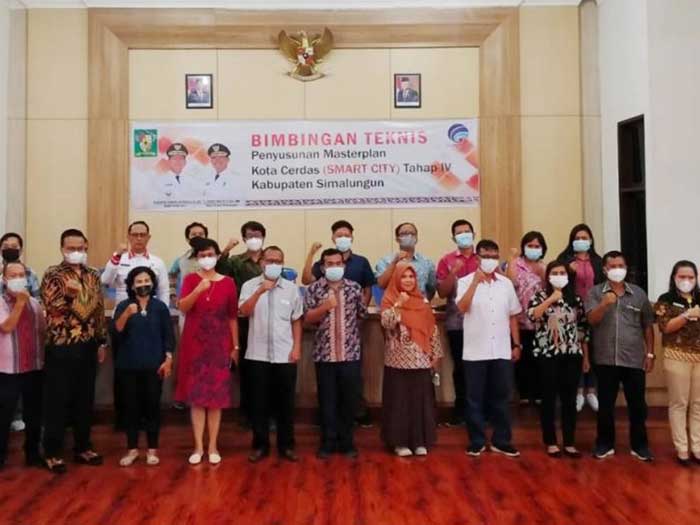 Berlangsung 4 Tahap, Bimtek Penyusunan Masterplan Kota Cerdas Kabupaten Simalungun Ditutup