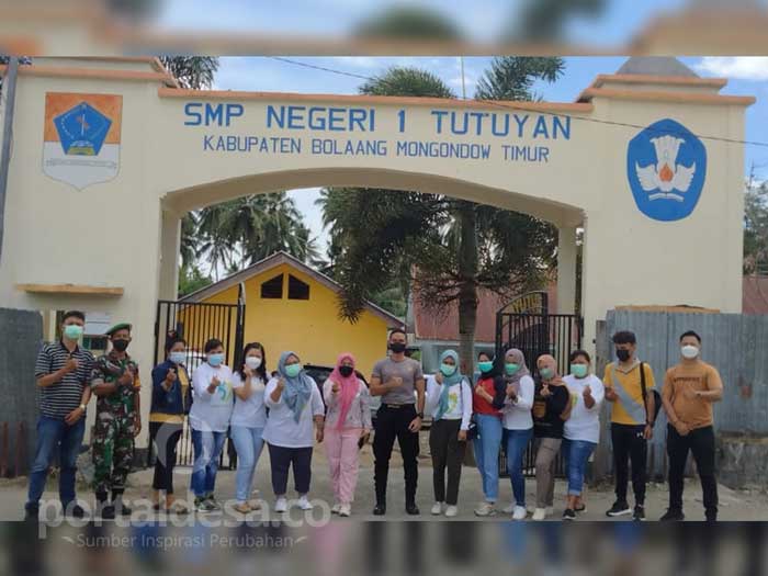 Dibantu TNI-Polri, SMP Negeri 1 Tutuyan Gelar Vaksinasi Tahap I dan II