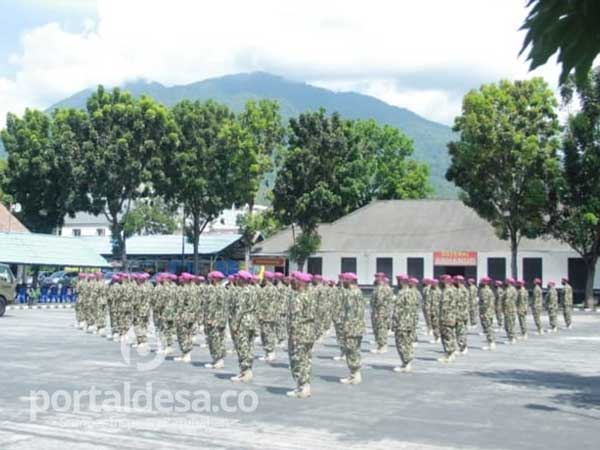 Peringati HUT Korps Marinir ke-76, Seluruh Personil Yonmarhanlan Vlll Bitung laksanakan Upacara Virtual
