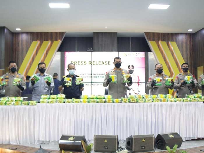 Polda Aceh Berhasil Amankan 100 Kg Narkotika Jaringan Internasional
