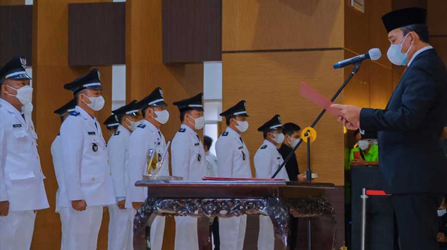 74 Kades Terpilih Hasil Pilkades Serentak Kabupaten Muba Dilantik