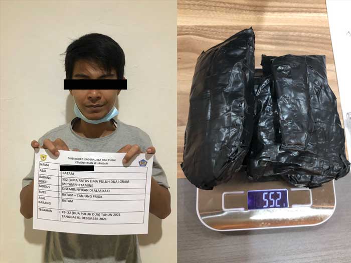 Anjing K-9 Bea Cukai Batam Amankan Sabu Seberat 552 Gram Tujuan Jakarta