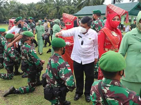 Bupati Simalungun Hadiri Upacara Penyambutan Satgas Yonif 122/TS Usai Laksanakan Operasi Pamtas-RI PNG
