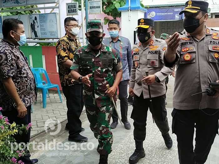 Kapolresta Deli Serdang Sambut Kehadiran Kapoldasu Tinjau Vaksinasi Massal