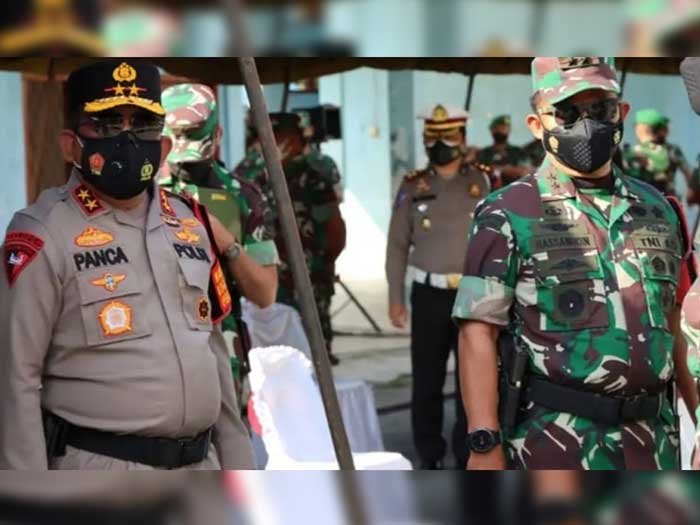 Panglima Komando Militer I dan Kapoldasu Pimpin Apel Gelar Pasukan Pengamanan Wapres RI Kunker ke Kota Parapat