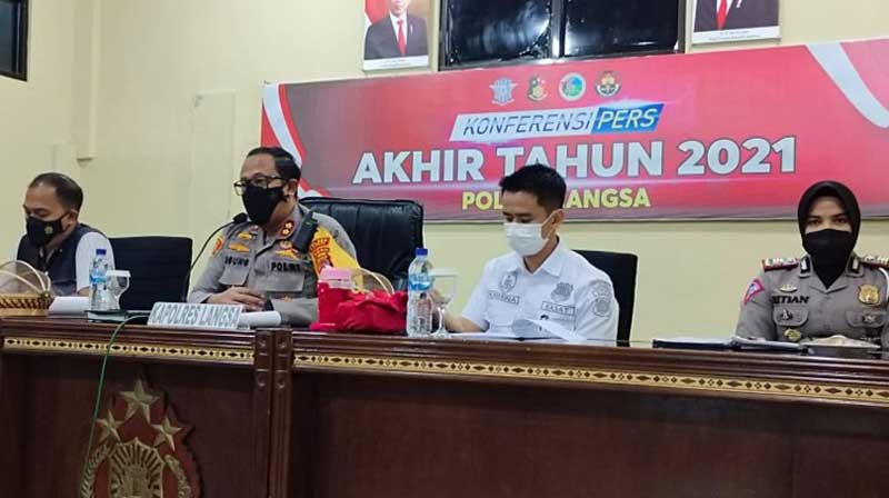 Polres Langsa Gelar Konferensi Pers Akhir Tahun 2020, Ini Capaian yang Berhasil Diungkap