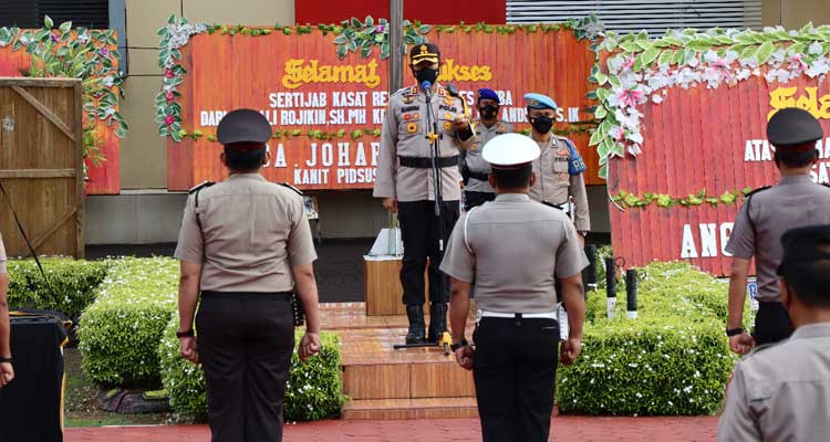 75 personel Polres Musi Banyuasin Polda Sumsel Dapatkan Kenaikan Pangkat