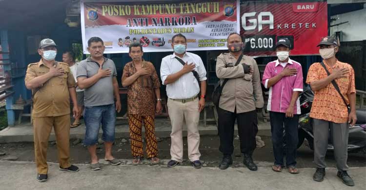 Polsek Medan Tuntungan Dirikan Posko Kampung Tangguh Anti Narkoba