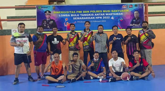Arief Nugroho-Miota Bersama Depi Irawan-AWDI Juara 1 Lomba Bulu Tangkis pada Acara HPN dan HUT PWI ke-76