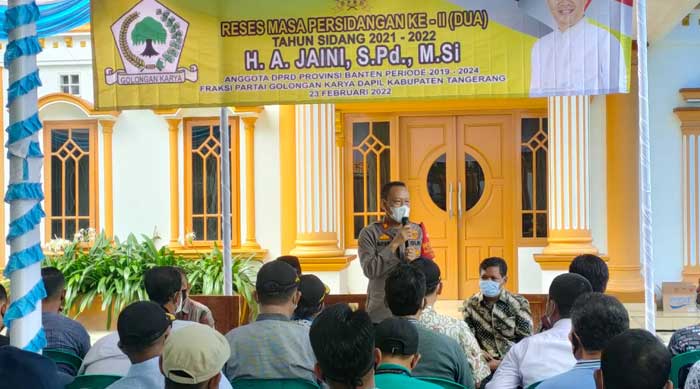 Hadiri Reses Anggota DPRD Banten, Kapolsek: Saya Ingin Sepatan Bebas dari Curanmor