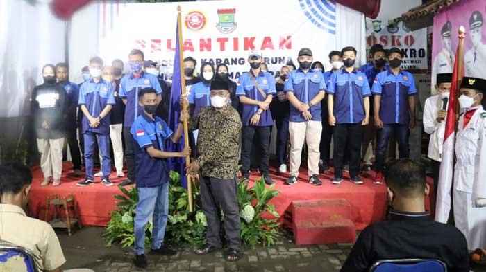 Kades Bonisari Lantik dan Kukuhkan Pengurus Karang Taruna Desa Masa Bakti 2022-2025