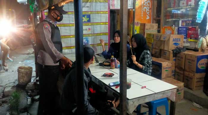 PPKM Level 3 Kabupaten Serang, Personel Polsek Cikande Gelar Patroli Malam dan Pantau THM