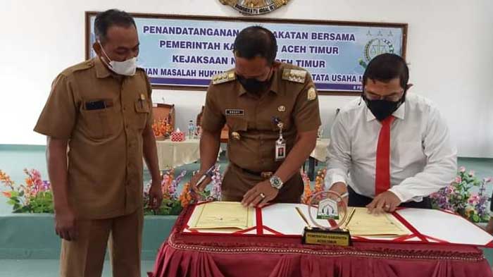 Pemkab Aceh Timur dan Kejaksaan Tandatangani MoU Penanganan Masalah Hukum