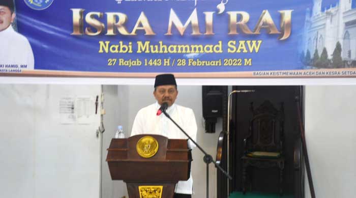 Pemkot Langsa Peringati ISRA MI’RAJ Nabi Besar Muhammad SAW