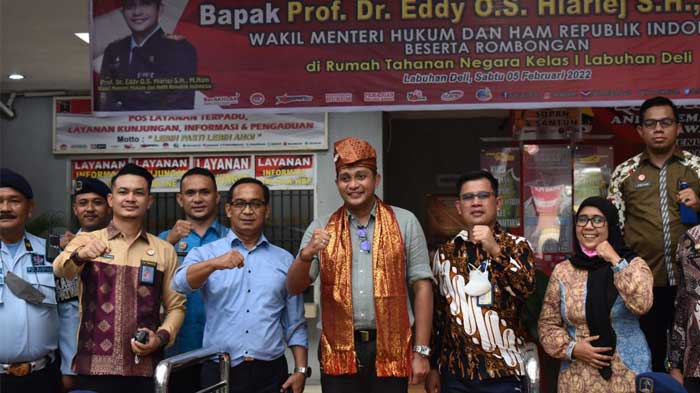 Wakil Menkumham RI Kunker ke Rutan Kelas l Labuhan Deli Kanwil Kumham Sumut