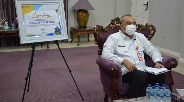 Bupati Zaki Launching Podcast Si Jabrik Kecamatan Sepatan
