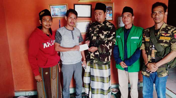 GP Ansor Kecamatan Mancak Distribusikan Bantuan di Kecamatan Gunungsari Serang