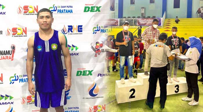 Hasan M. Taher Raih Juara 2 di Kejurprov Tinju 2022