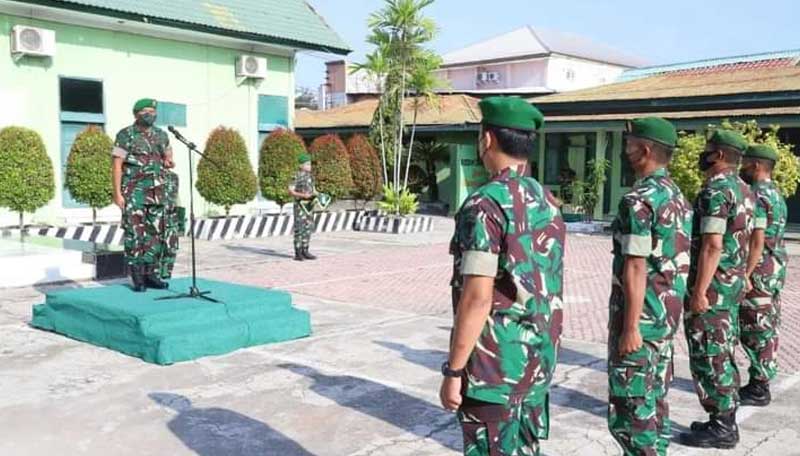 Komandan Kodim 0102/Pidie Pimpin Upacara Tradisi Corp Pindah Satuan