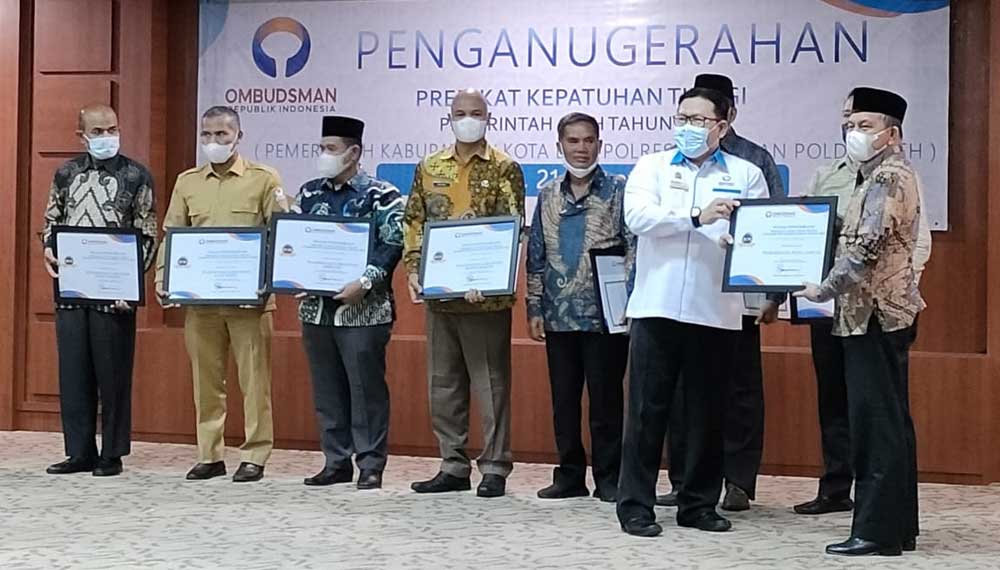Pemko Langsa Terima Penghargaan Ombudsman RI Predikat Tertinggi