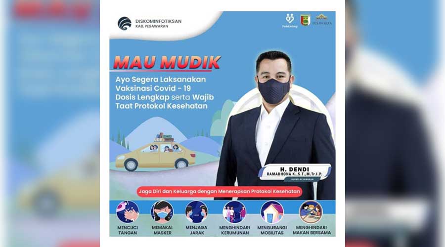 bupati pesawaran imbau pemudik patuhi prokes