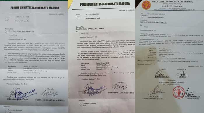 Senin 11 April, Ormas Islam Sampang Bakal Gelar Aksi Demonstrasi Penundaan Pemilu 2024