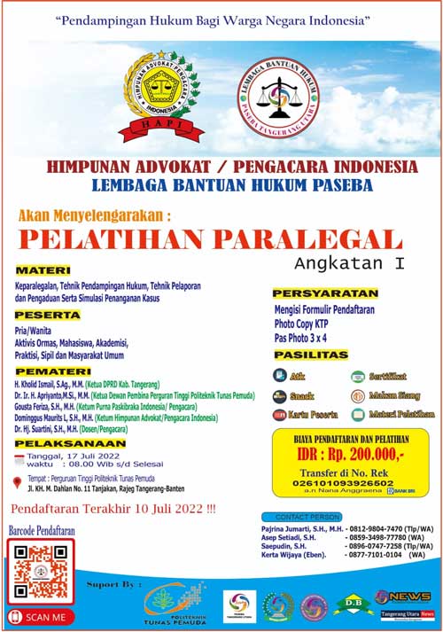 LBH Paseba dan Himpunan Advokat Pengacara Indonesia 