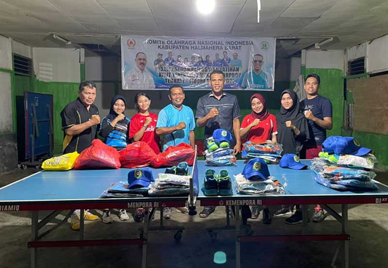 Ketua PTMSI Halbar Targetkan Atlit Cabor Tenis Meja Raih Medali di Porprov Ke IV Ternate