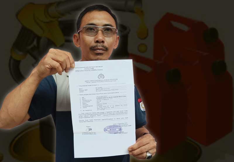 Warga Jambi Lapor Polisi Soal Dugaan BBM Ilegal Dijual Eceran