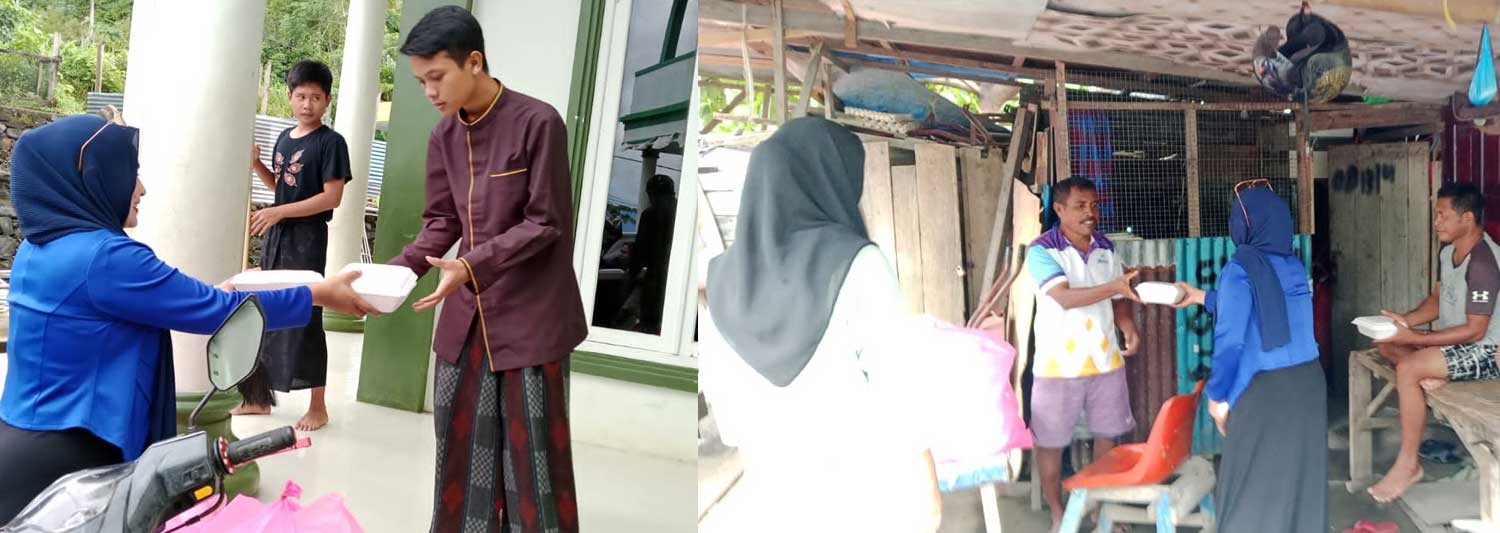 Aminah Djailani Bagikan Puluhan Paket Takjil di 2 Kelurahan Kecamatan Ternate Utara