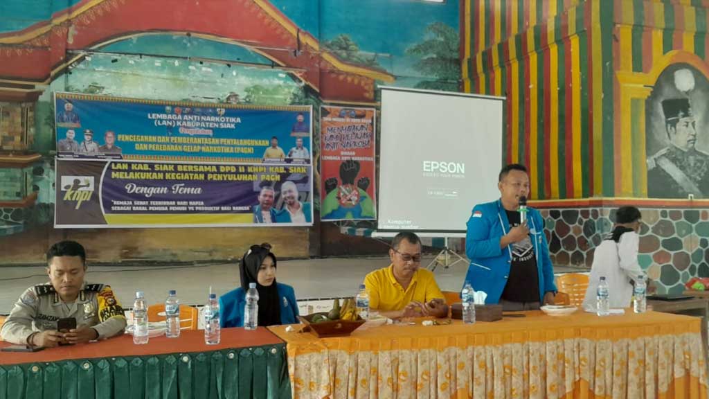 Ciptakan Lingkungan Bebas Narkoba, LAN Bersama DPD ll KNPI Siak Gelar Sosialisasi P4GN