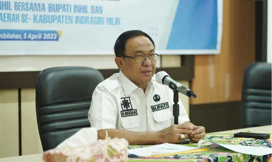 Bupati HM Wardan Instruksikan BKAD Inhil Cairkan Hak ASN, Gaji Guru Kontrak Provinsi dan Perangkat Desa